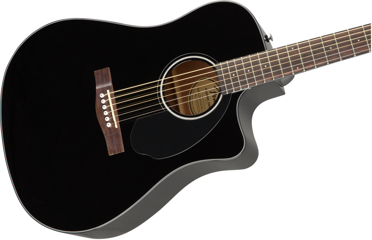 Fender CD-60SCE Dreadnought Western gitar (svart)