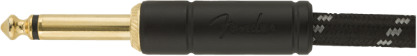 Fender Deluxe gitarkabel vinkelplugg ( Black tweed, 4,5 m)