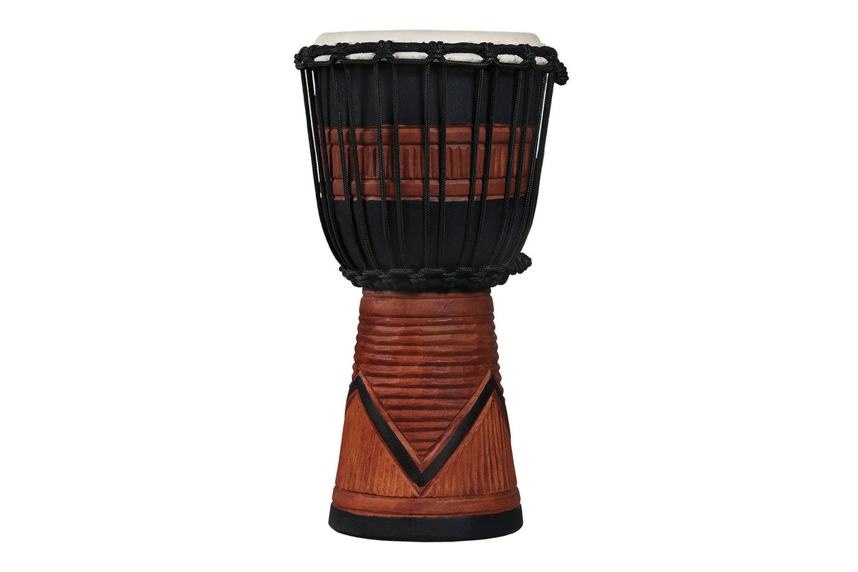 Latin Perkusjon Djembe World Beat Wood Art - svart/brun (LP713SB)