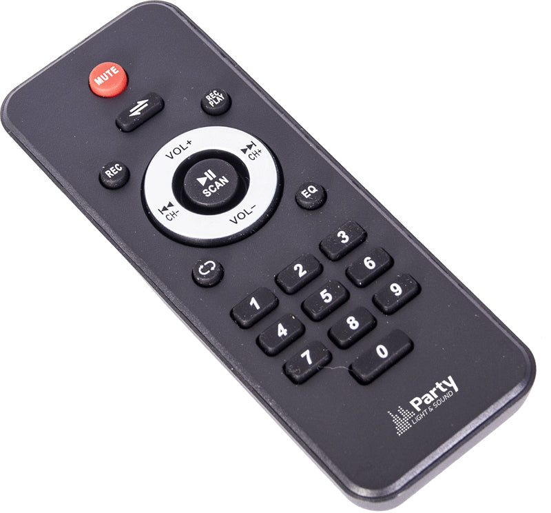 Aktiv høyttaler med stativ og mikrofon