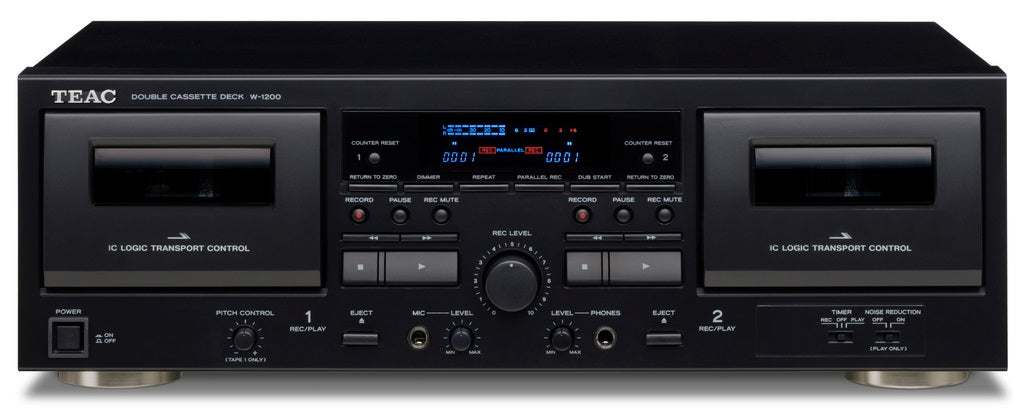 TEAC W-1200 dobbel kassettspiller (svart)