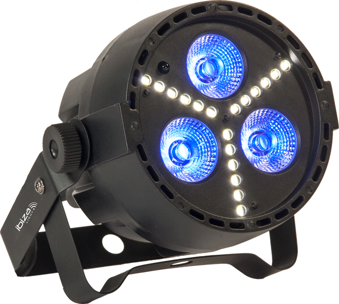 Ibiza LED PAR-lampe RGBW med strobe (15W)