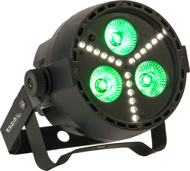 Ibiza LED PAR-lampe RGBW med strobe (15W)