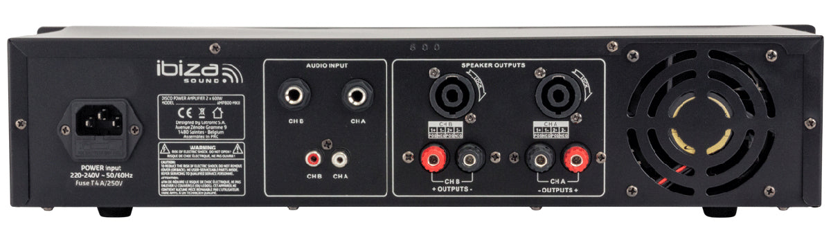 Ibiza AMP600-MKII effektforsterker (2x480W)