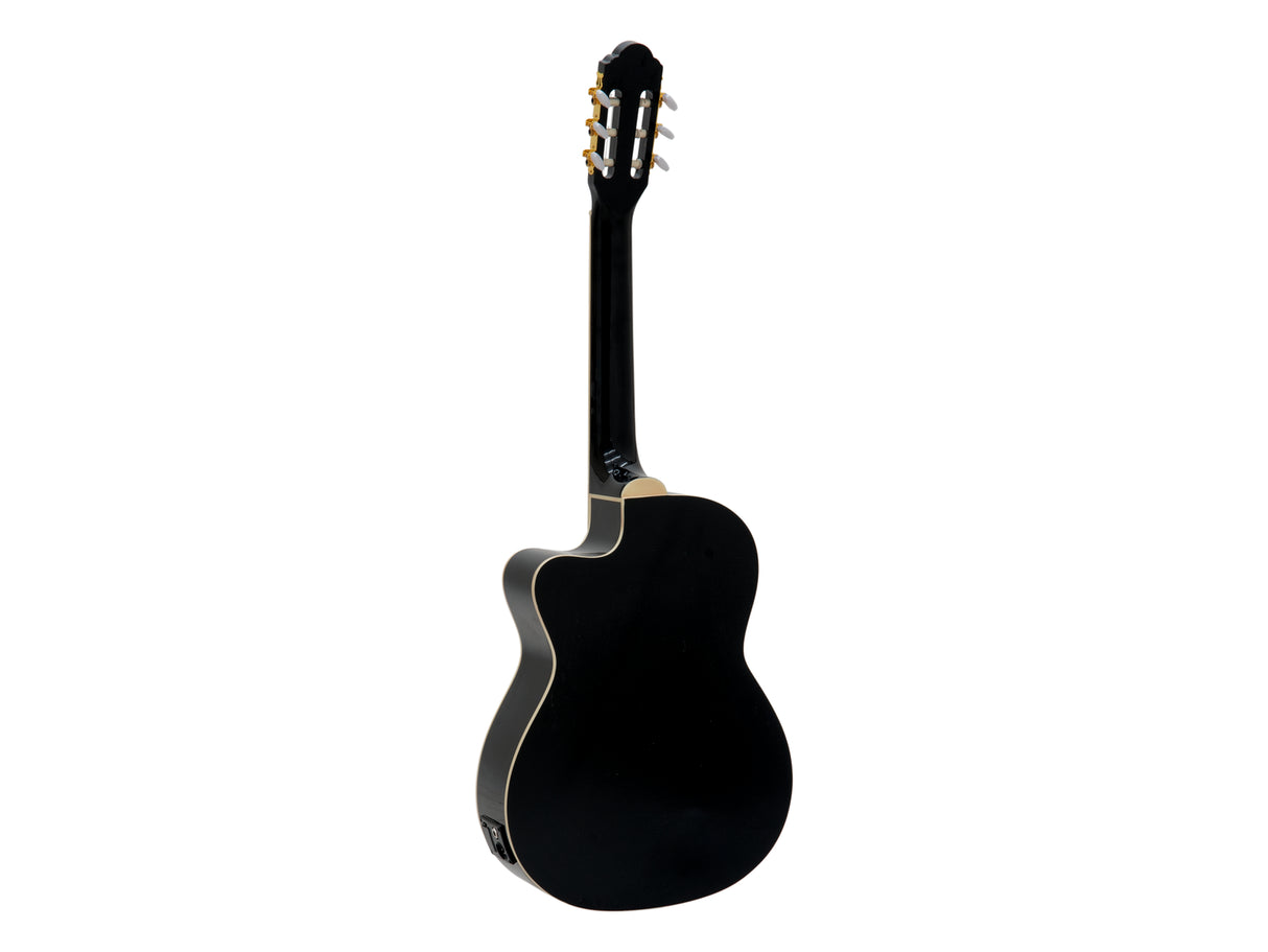 DiMavery CN-600E klassisk gitar, svart