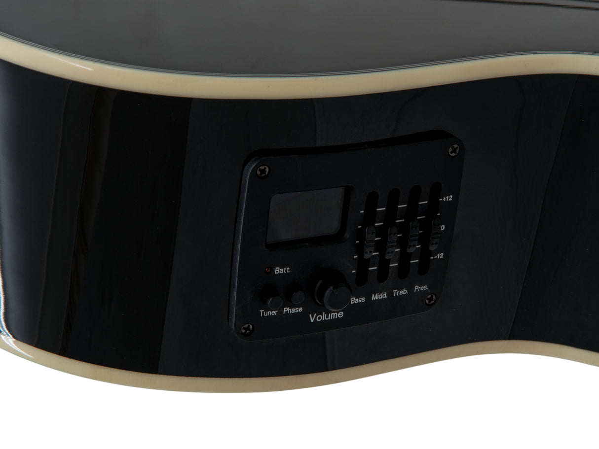 DiMavery CN-600E klassisk gitar, svart