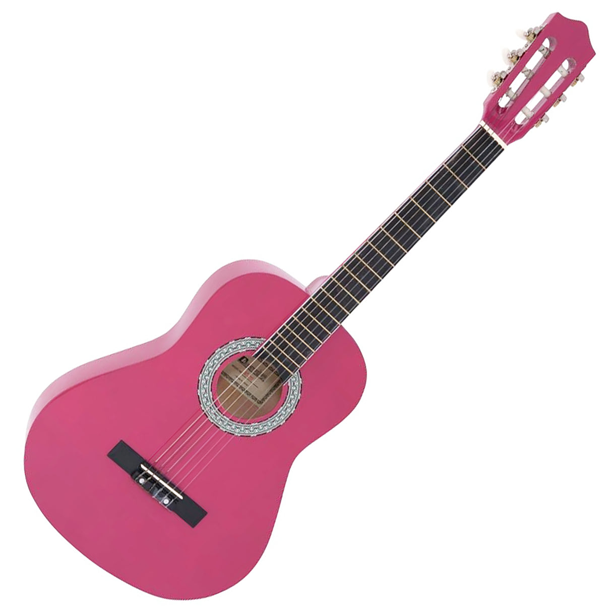 DiMavery AC-303 spansk gitar 3/4 startsett (rosa)