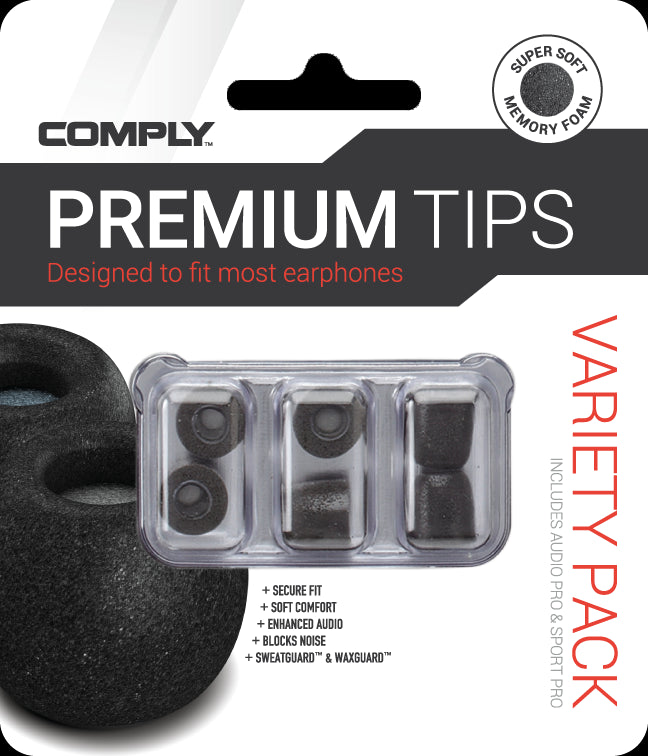 COMPLY Variety Pack 100 Medium 3-pack, sort