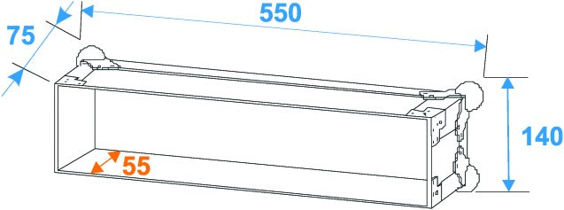 Roadinger Amplifier Rack Pro 2-enhet (45 cm)