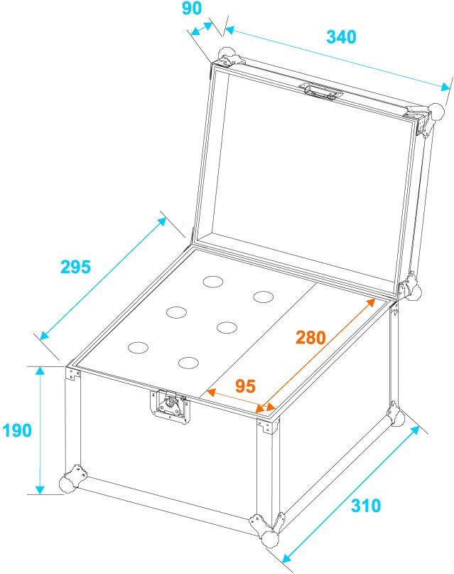 Microphone Flightcase Road 6 (svart)