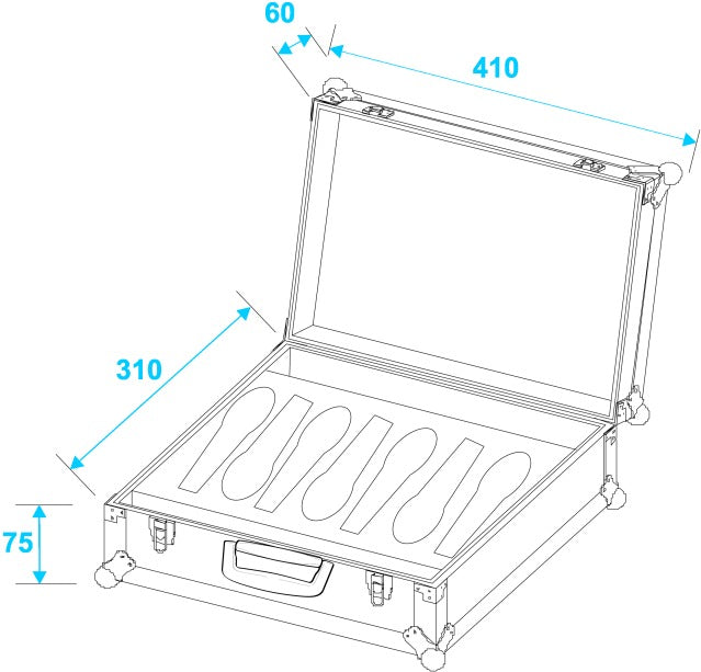 Microphone Flightcase Road 7 (svart)