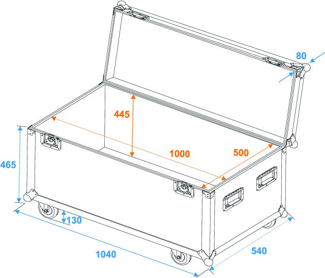 Eurolite Flightcase Pro m. hjul (100 x 50 x 50 cm)