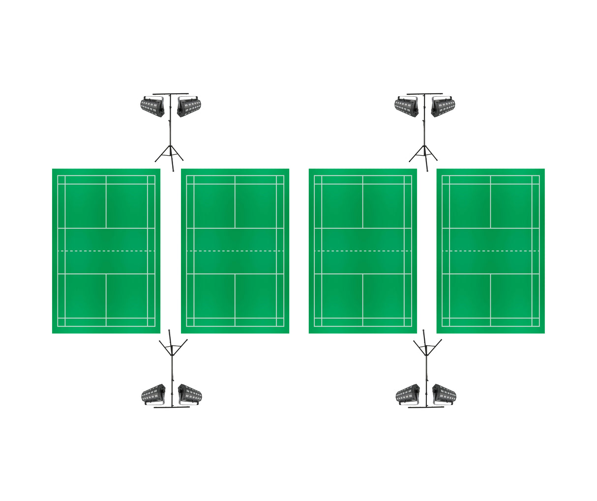 Natminton komplett pakke for 4 retter