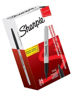 Sharpie Fine 1mm Permanent Marker (svart, 24 stk.)