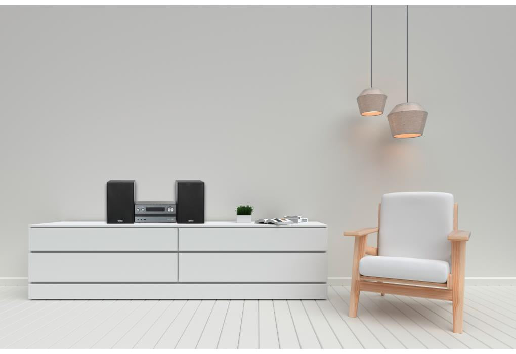 Kenwood M-918DAB-H Minisystem med Bluetooth og DAB+ (aluminium)