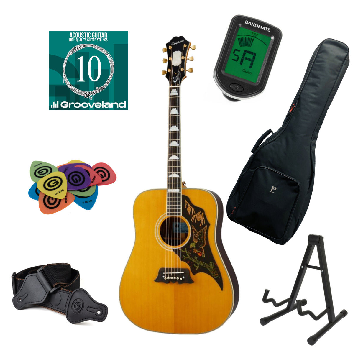 Epiphone Masterbilt Excellente Starter Pack ( Antique Natural Aged Gloss )