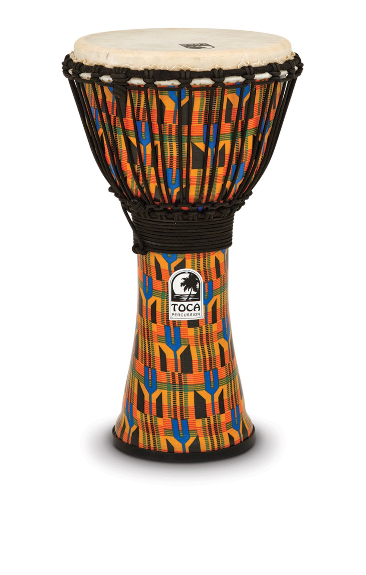 Toca Djembe Freestyle tau-stemt - Kente-tekstil (SFDJ-10K)