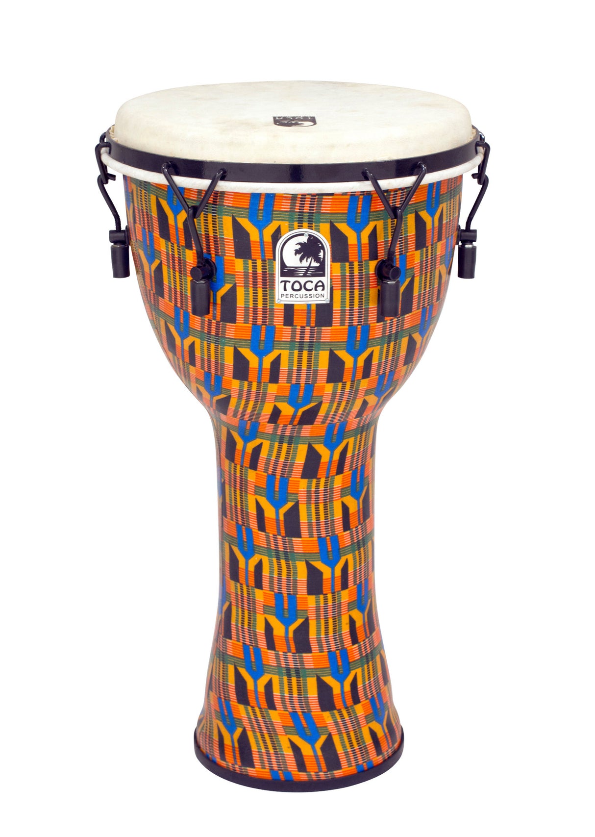 Toca Djembe Freestyle mekanisk stemt - Kente Cloth (SFDMX-12K)