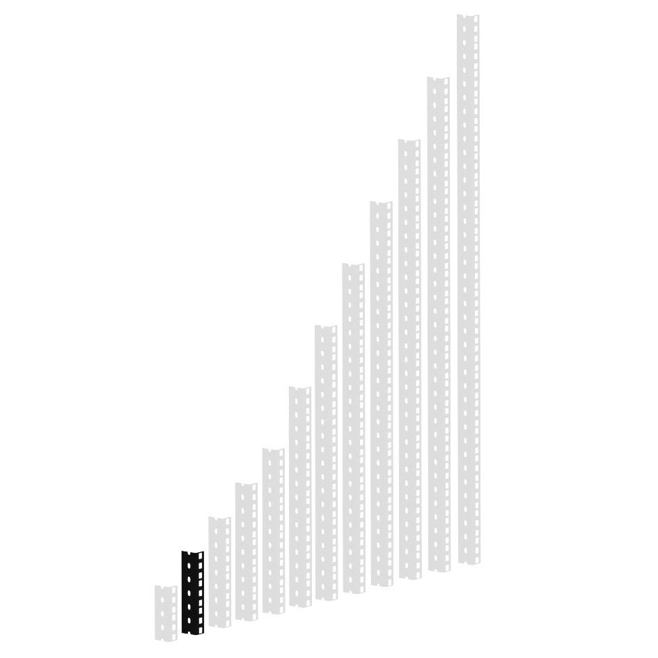 Adam Hall 61535 B Heavy Duty Rack Rail (svart)