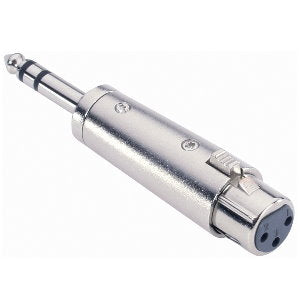 Adapter Lydkontakt 6,3 mm Jack Stereo hann til XLR hunn