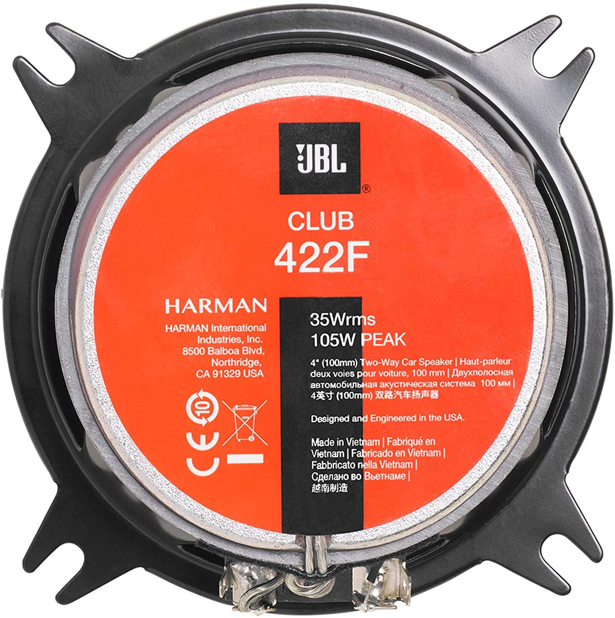 JBL CLUB 422F bilhøyttalersett (10 cm, 4")