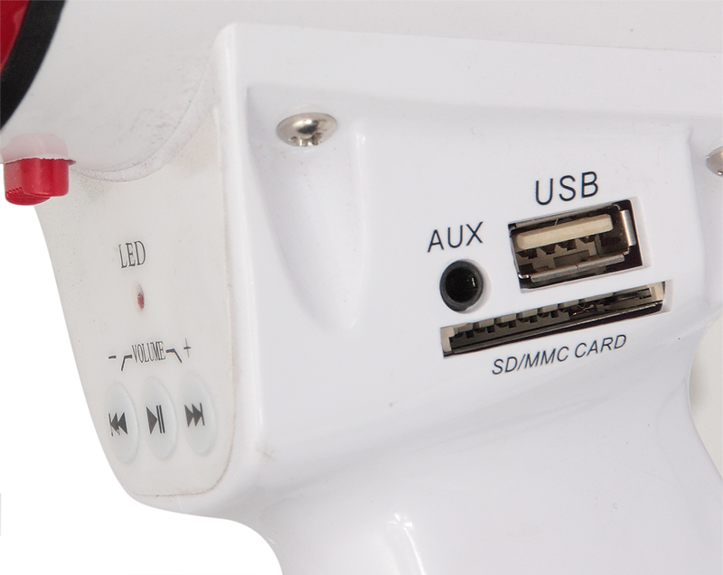 LTC megafon med USB-, SD- og AUX-inngang