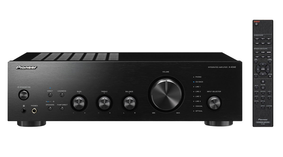 Pioneer A-40AE HI-FI-forsterker (svart, 2x60W)