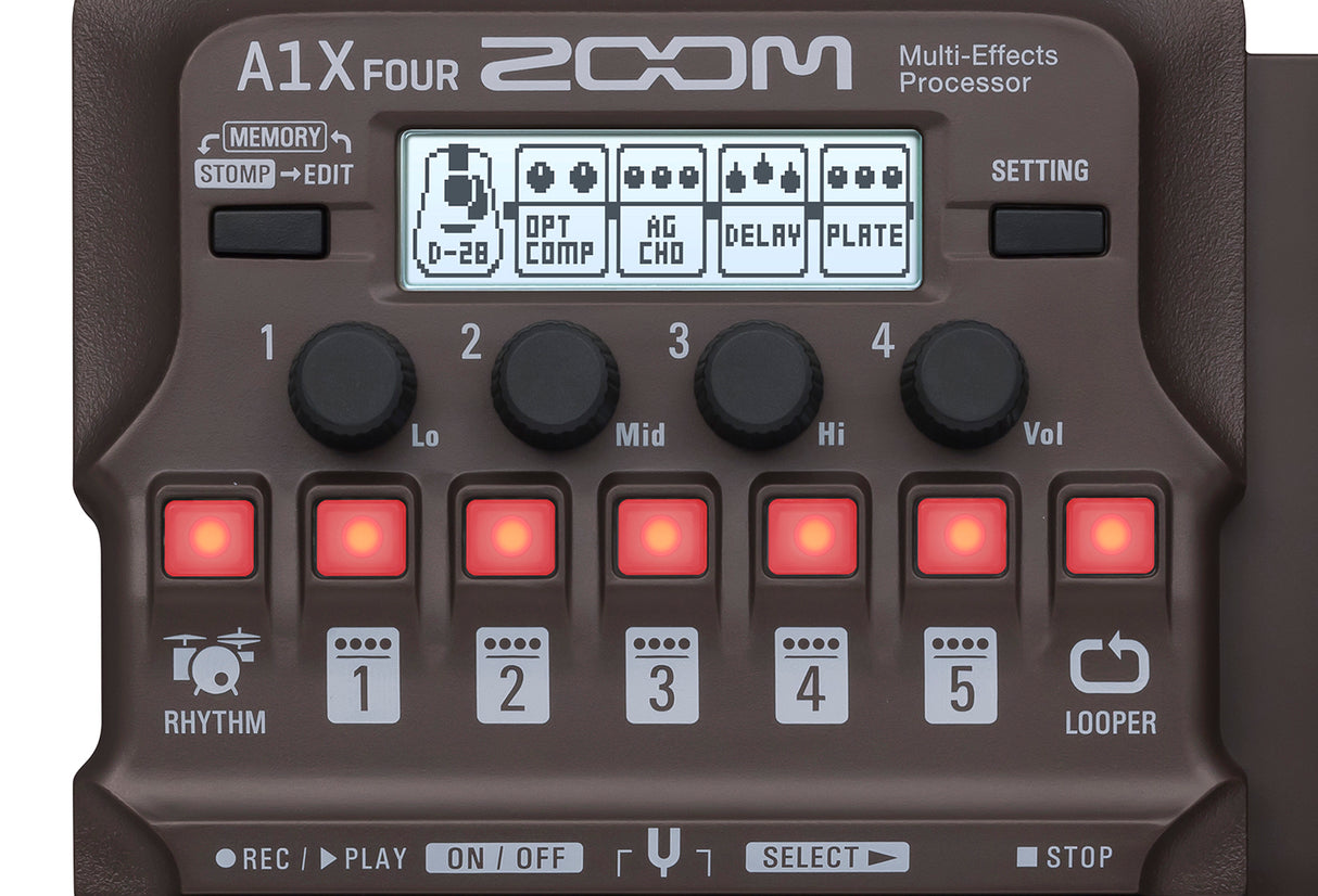 Zoom A1X Fire akustiske effektpedal