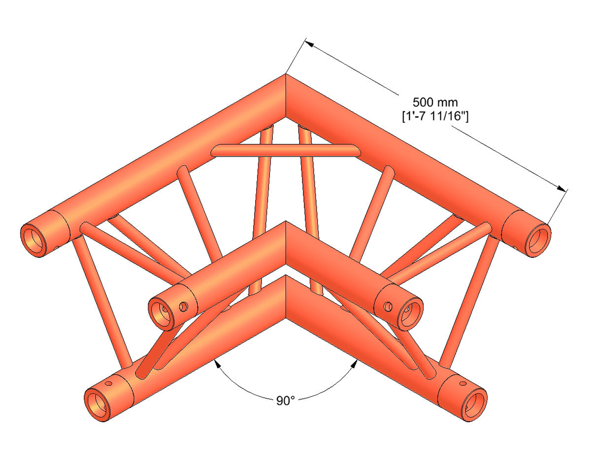 Milos STB trio 2-veis 90° hjørne