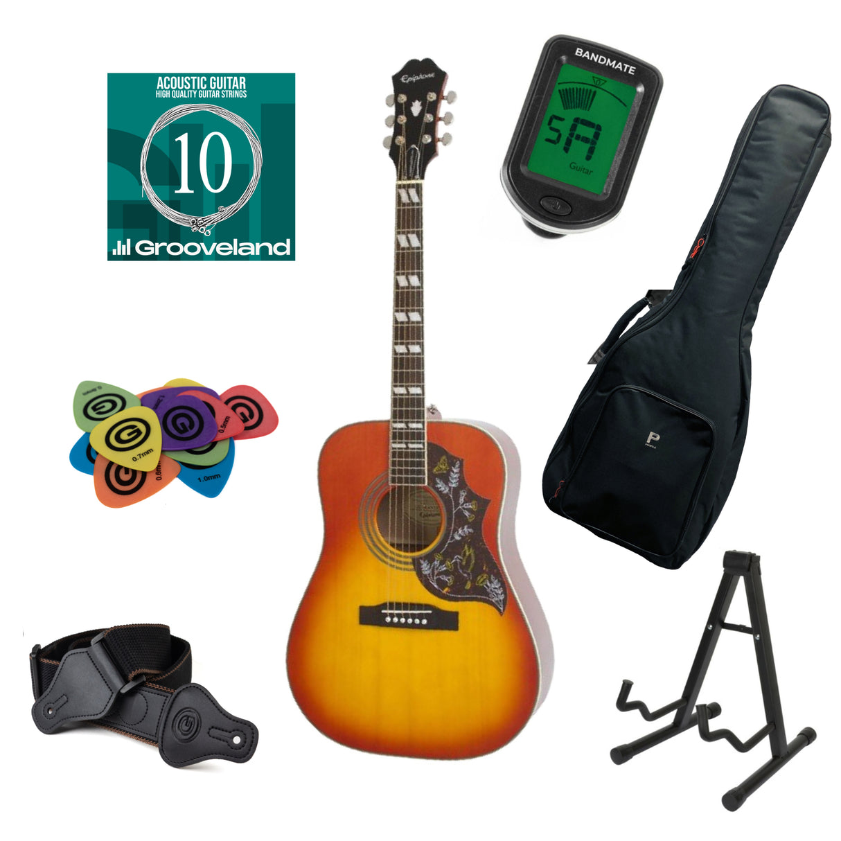 Epiphone Hummingbird Studio Starter Kit ( Faded Cherry )