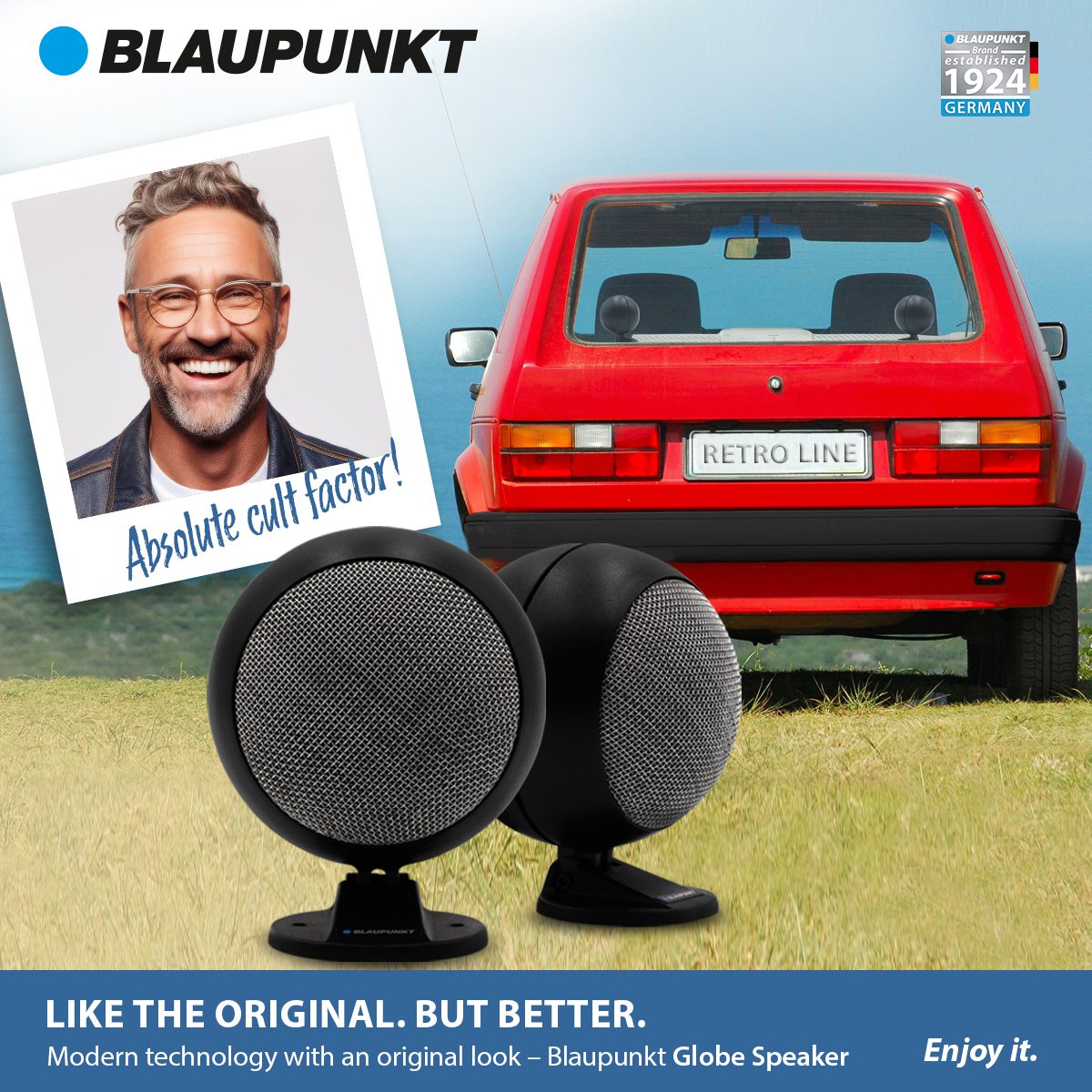 Blaupunkt kulehøyttaler 55 watt.