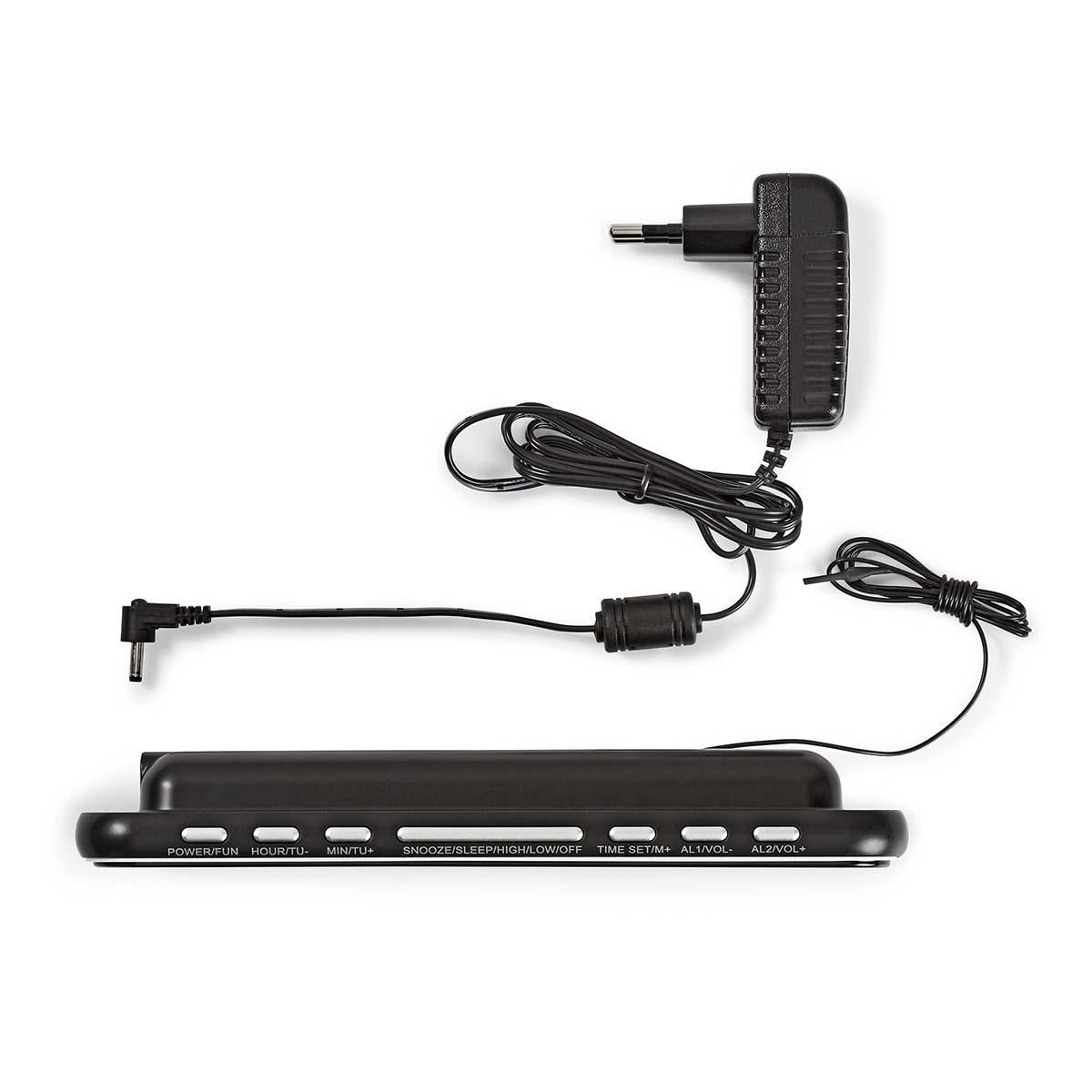 Klokkeradio med vekkerklokke