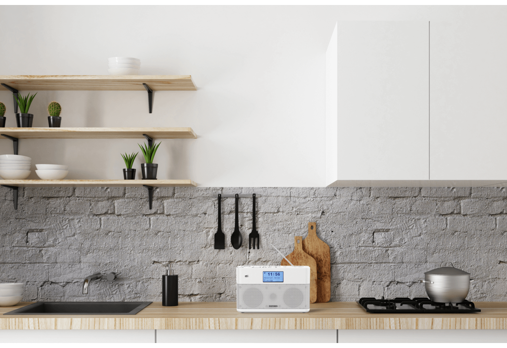 Kenwood CR-ST50DABW DAB+, Bluetooth Radio (hvit)