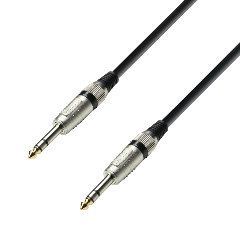 Adam Hall signalkabel 6,3 mm jack stereo til 6,3 mm jack stereo (1,5 meter)