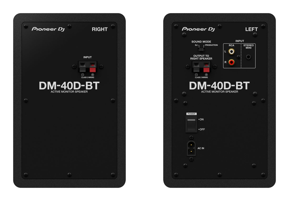 Pioneer DJ DM-40D-BT studiomonitorer med Bluetooth (svart)
