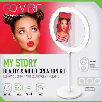 Digipower My Story 10" Desktop Ringlight med fjernkontroll