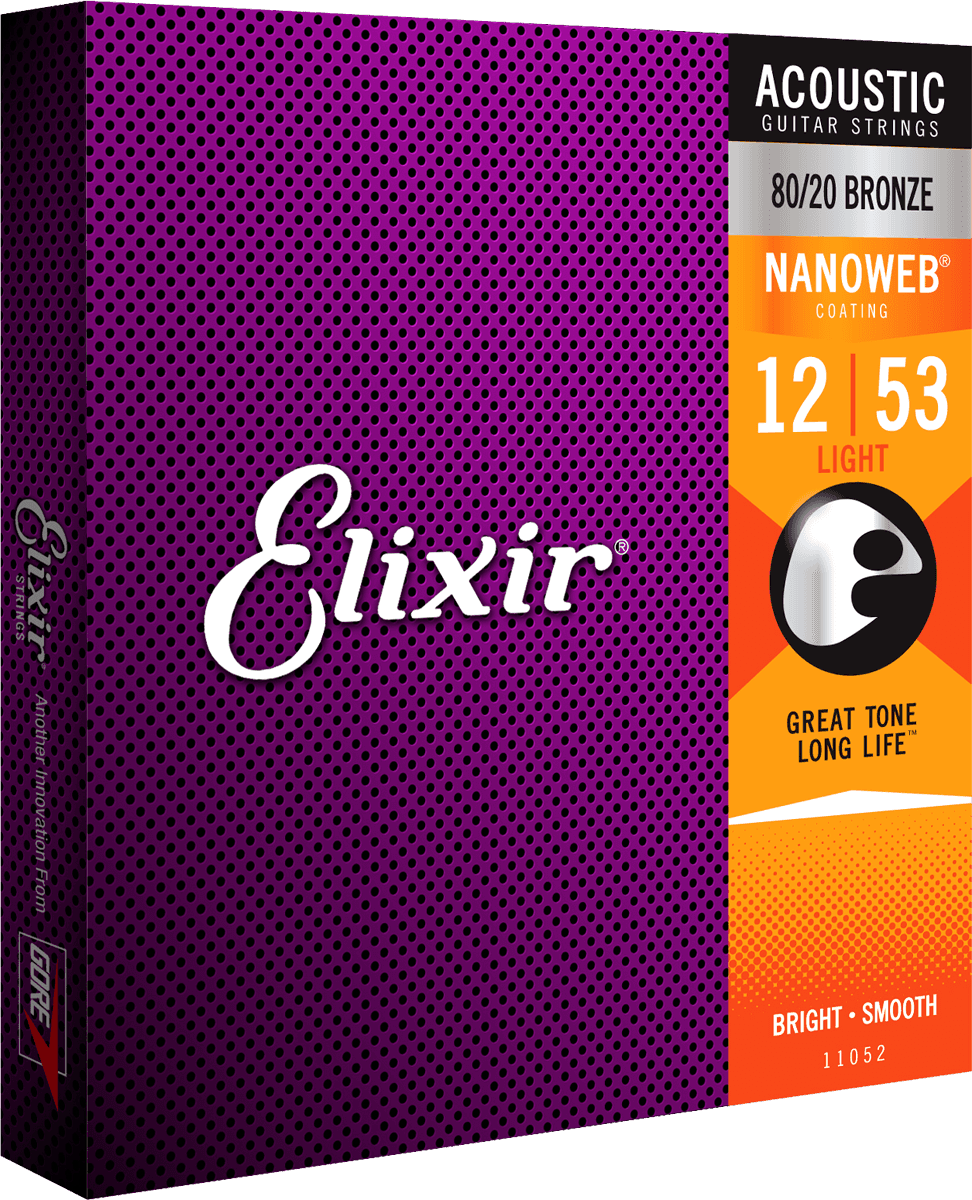 Elixir Nanoweb Bronze 80/20 gitarstrenger (lett, 12-53)