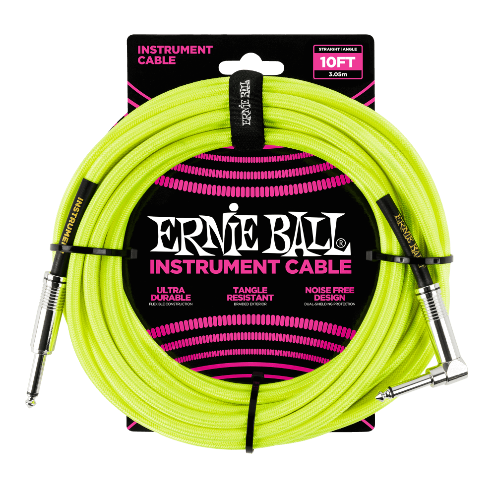 Ernie Ball 6080 gitarkabel (gul, 3m)