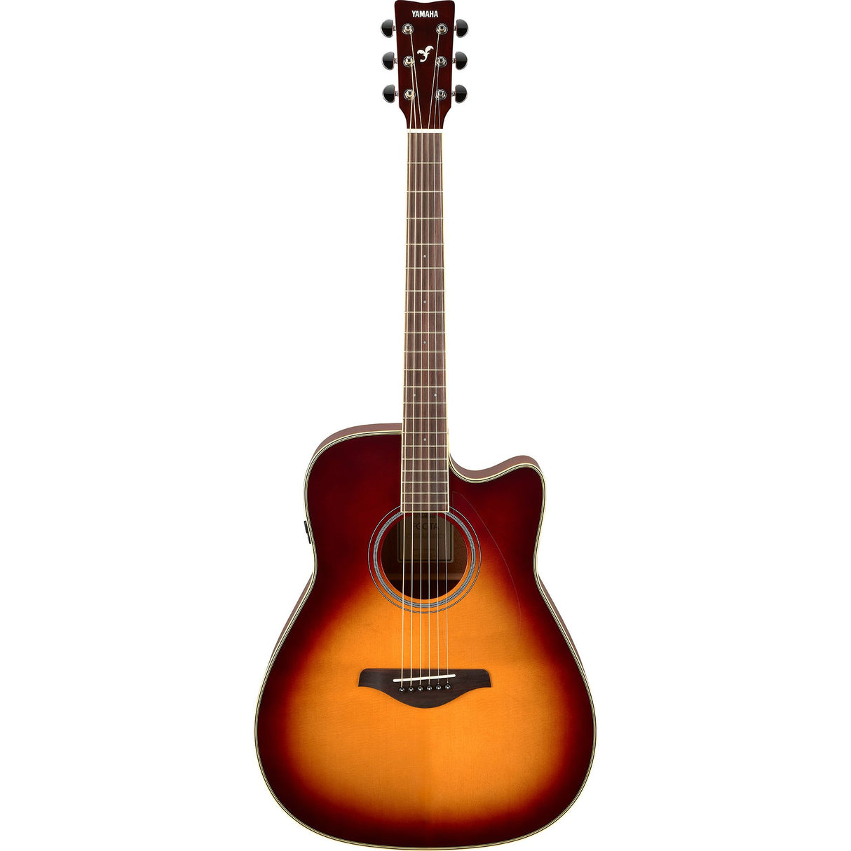 Yamaha FGC-TA transakustisk Western gitar (Brown Sunburst )