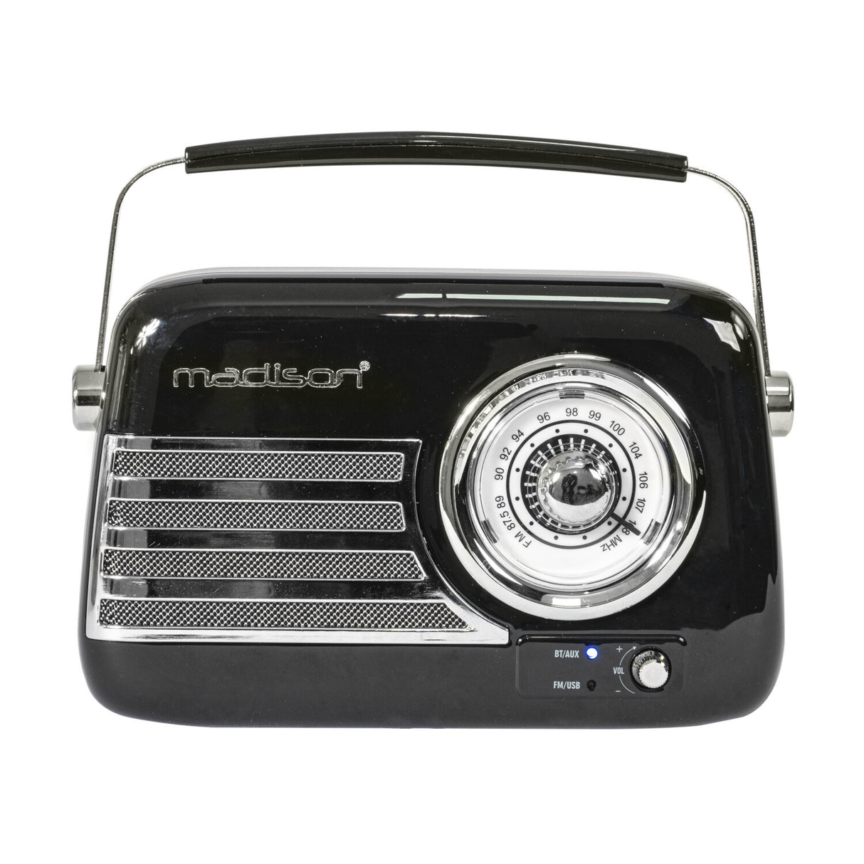 Madison Retro Radio med Bluetooth og FM (svart)