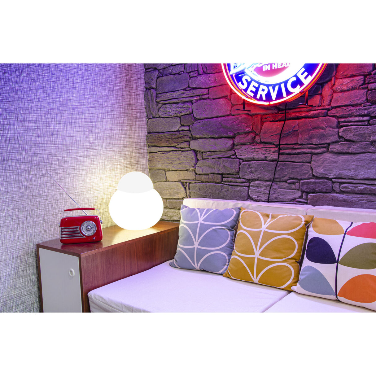 Madison Retro Radio med Bluetooth og FM (rød)