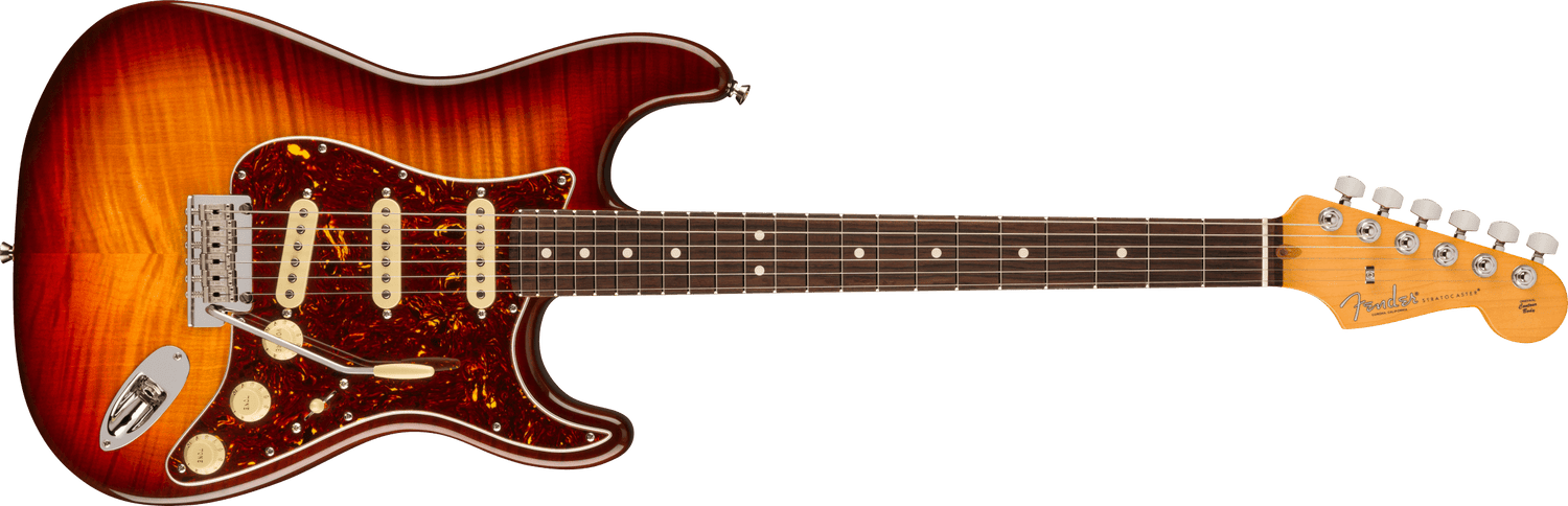Fender 70-årsjubileum American Professional II Stratocaster elektrisk gitar (Comet Burst )