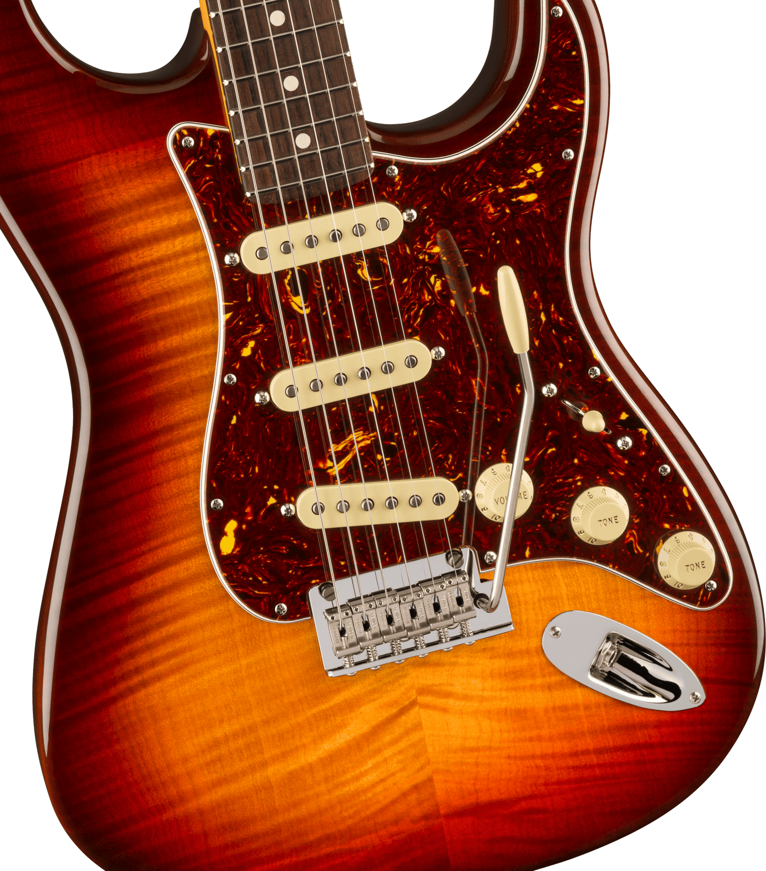 Fender 70-årsjubileum American Professional II Stratocaster elektrisk gitar (Comet Burst )