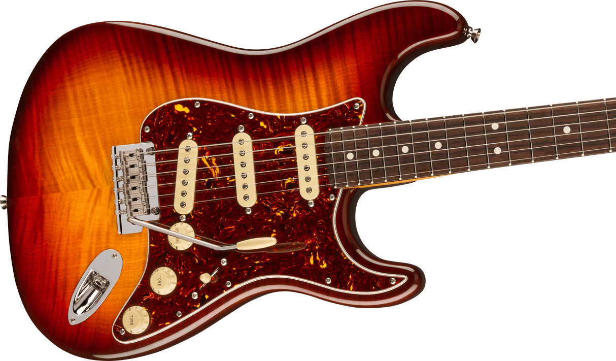 Fender 70-årsjubileum American Professional II Stratocaster elektrisk gitar (Comet Burst )