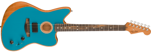 Fender American Acoustasonic Jazzmaster elektrisk gitar (Ocean Turquoise )