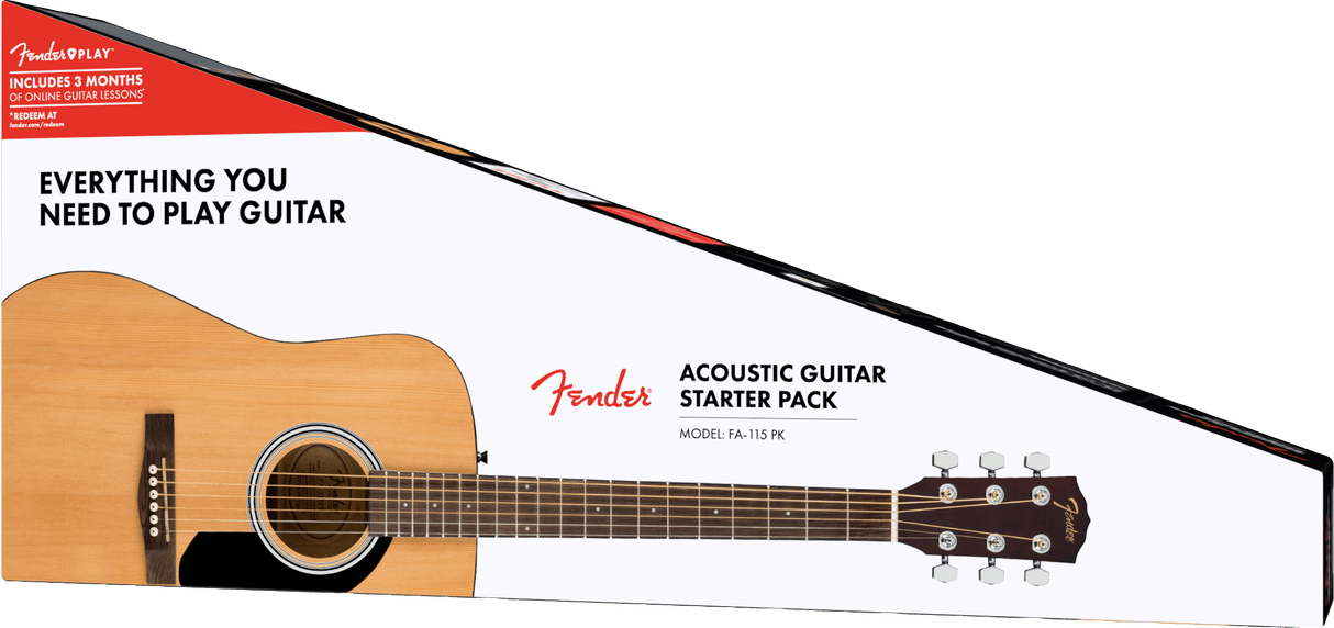Fender FA-115 Dreadnought Western gitarpakke (naturlig)