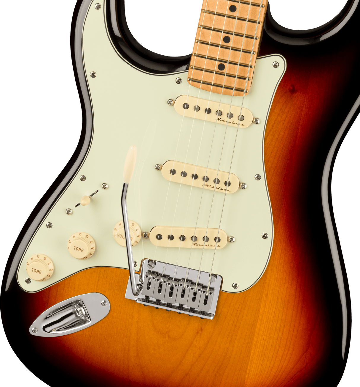 Fender Player Plus Stratocaster venstrehendt elektrisk gitar (3-farget Sunburst )