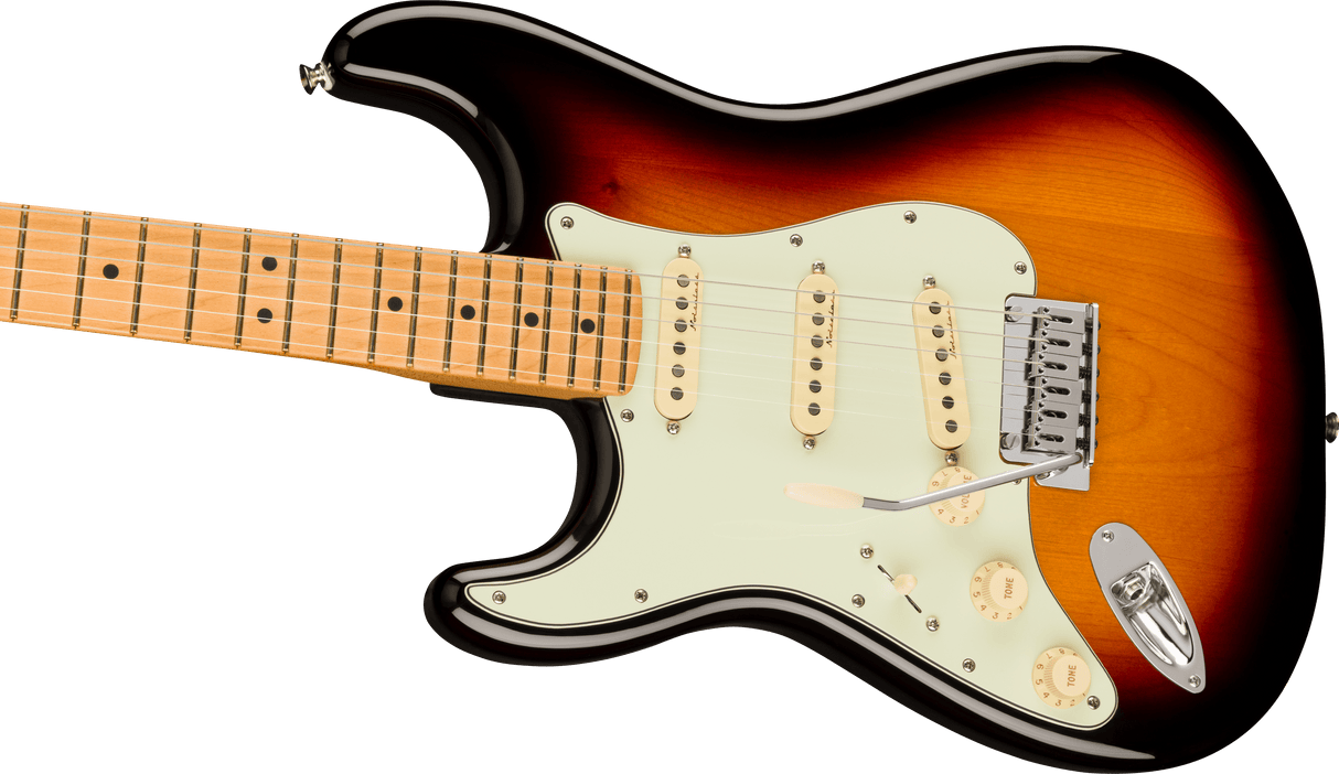 Fender Player Plus Stratocaster venstrehendt elektrisk gitar (3-farget Sunburst )