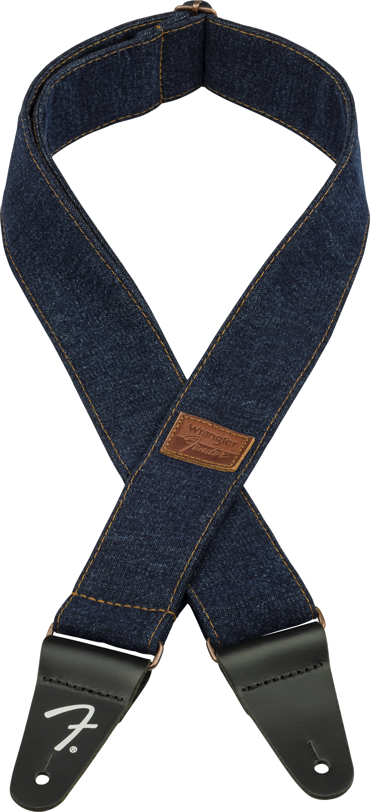 Fender x Wrangler Denim gitarstropp (Mørk Indigo, 2")