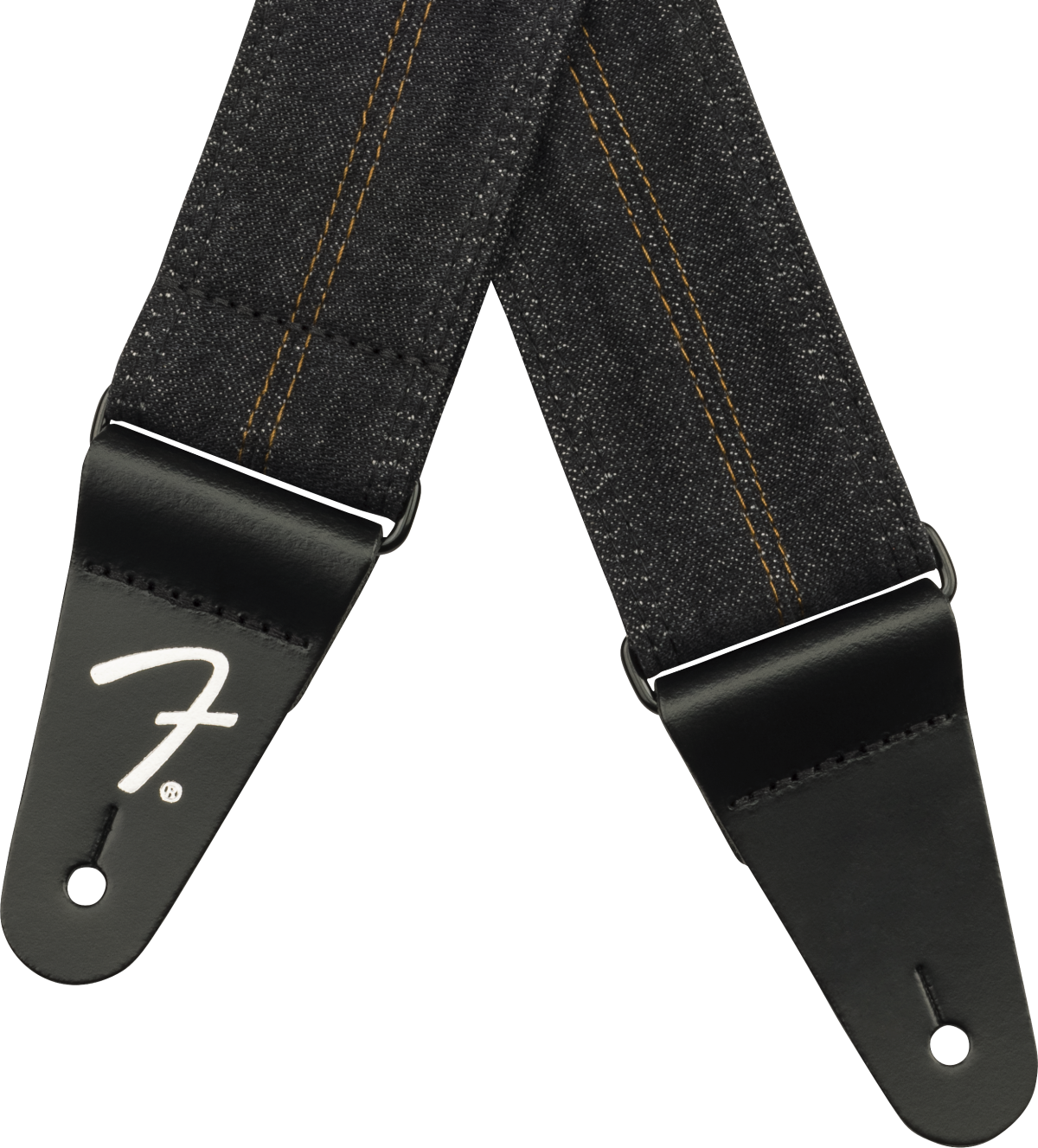 Fender x Wrangler Denim gitarstropp (vasket Black sting, 2")